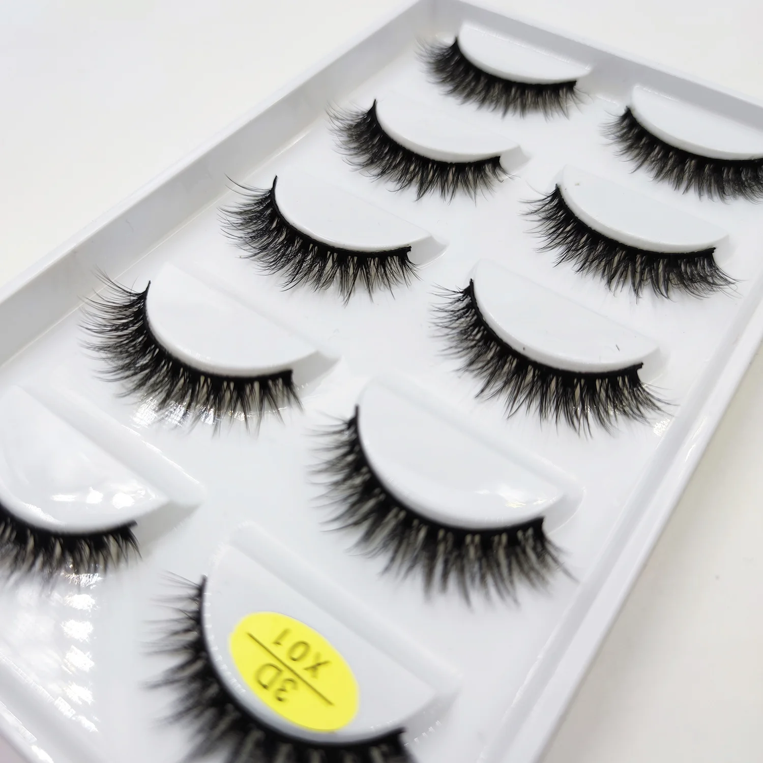 5 Pairs 3d/5d Faux Mink Hair False Eyelashes Natural Long Full Volume Wispies Fluffy Lashes Extension Eye Makeup Tools Handmade