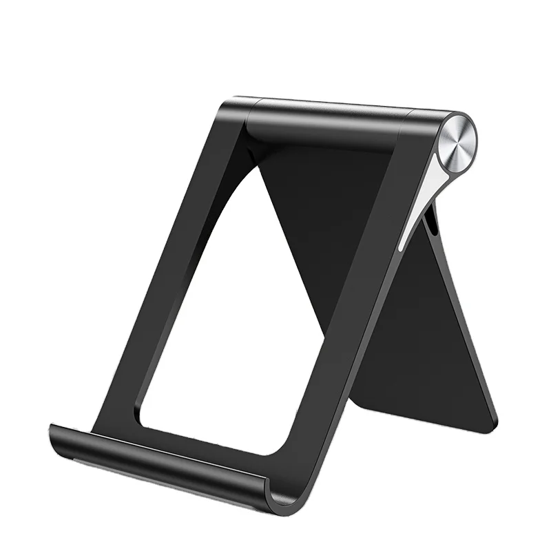 2021 Brand New Foldable Universal Tablet Holder Height Adjustable Aluminum Mount Compatible Cell Phone Stand with All Smartphone