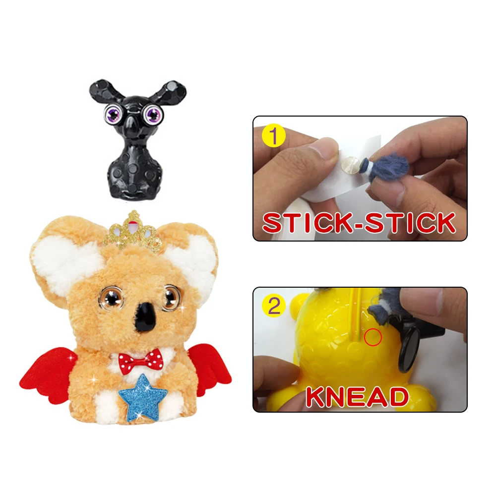 Kids Crafting Kit Glue Plush DIY Cute Pet Handmade Gifts DIY Assembly Toys For Girls Felt Craft Kits
