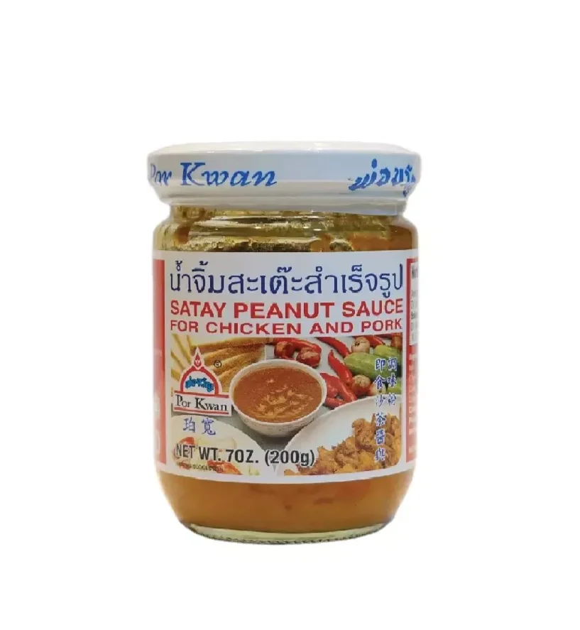 Погружной соус арахиса Satay для курицы, свинины и мяса, сладкий вкус, продукт Por Kwan из Таиланда, хорошая цена