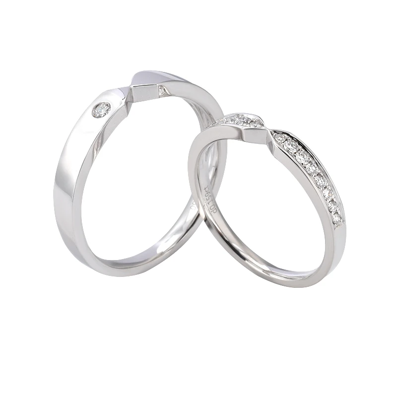 Triangular Notch Mit Herz Anhanger Statement For Men Platinum Ring