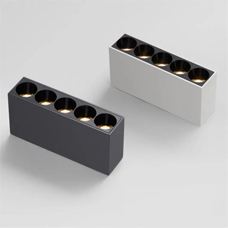 Lightweight Oem Black Ceiling Factory Supply Anti Glare Downlight Surface Mounted Cob Led Spotlight