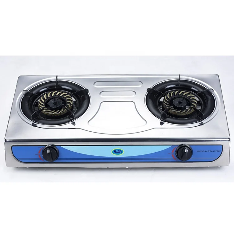 Индийский рынок, горячая Распродажа, две горелки, автоматическая настольная газовая плита с пьезозажиганием