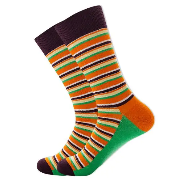 High quality man sweat happy Colorful feet socks, quality wholesale  striped socks