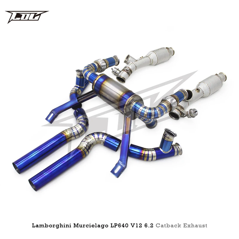 Tuning Catback Exhaust For Lamborghini Murcielago LP620/LP640/LP670 V12 6.2 2006-2016 Titanium Exhaust Muffler Escape system