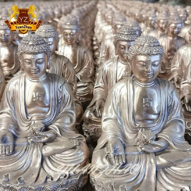 Tibetan Buddhist Gold Gilt Handmade Cast Bronze Buddha Statue Life Size Buddhism Copper Buddha Sculpture