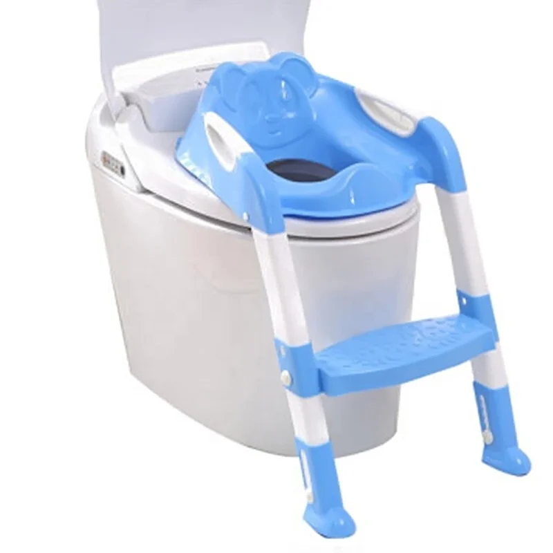 Non Slip Folding Portable Kids Toilet Trainer Cushion Ladder Baby Toilet Potty With Step Stool Ladder Baby Potty Chair