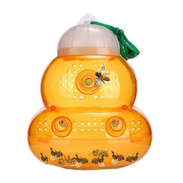 Plastic Hanging Yellow Wasp Trap Bottle Bee Trap Fly Catcher