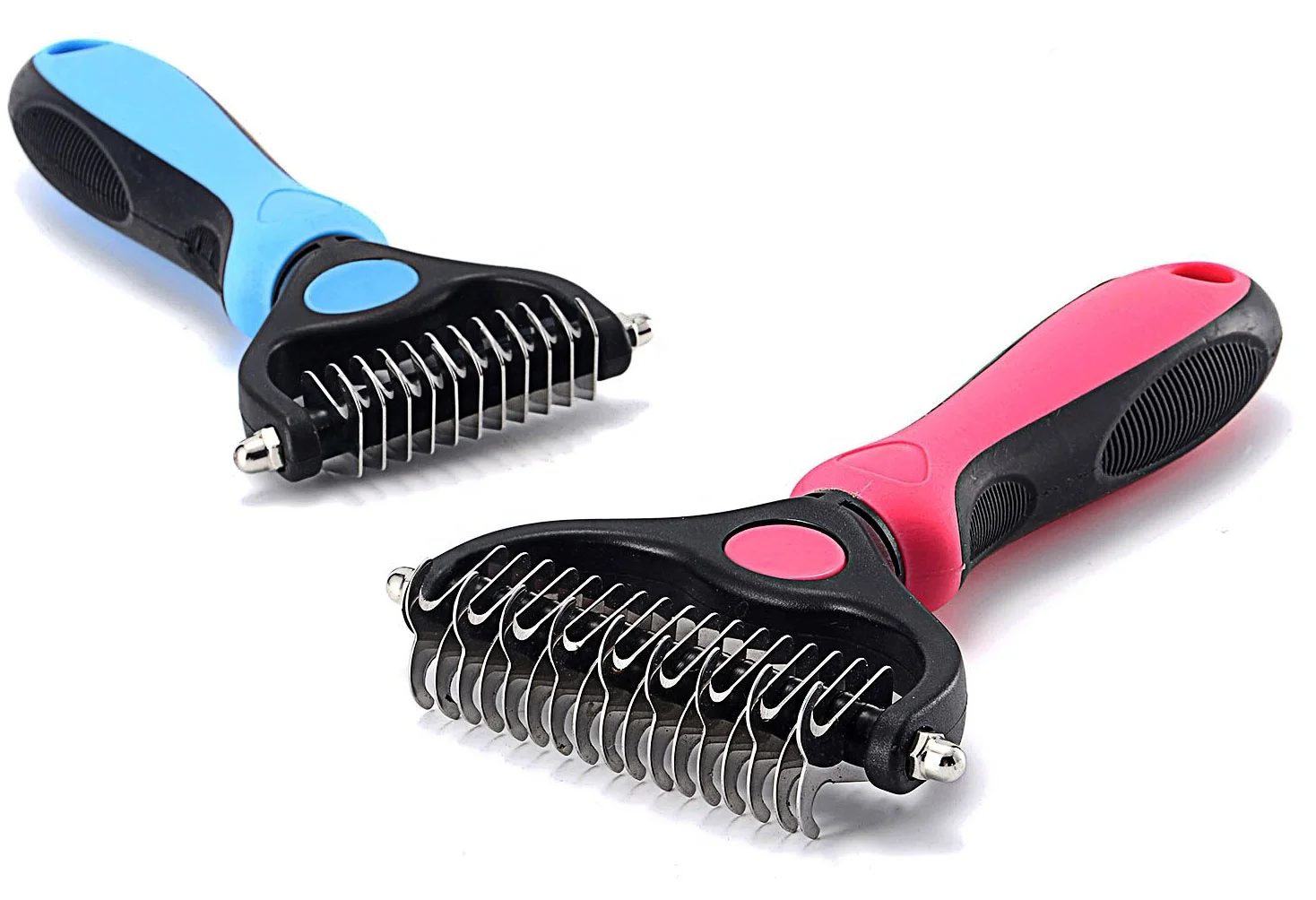 HGL HANBD PET Professional Designed stainless steel plastic pet grooming cleaning massage  hair finger fur remover comb  brush