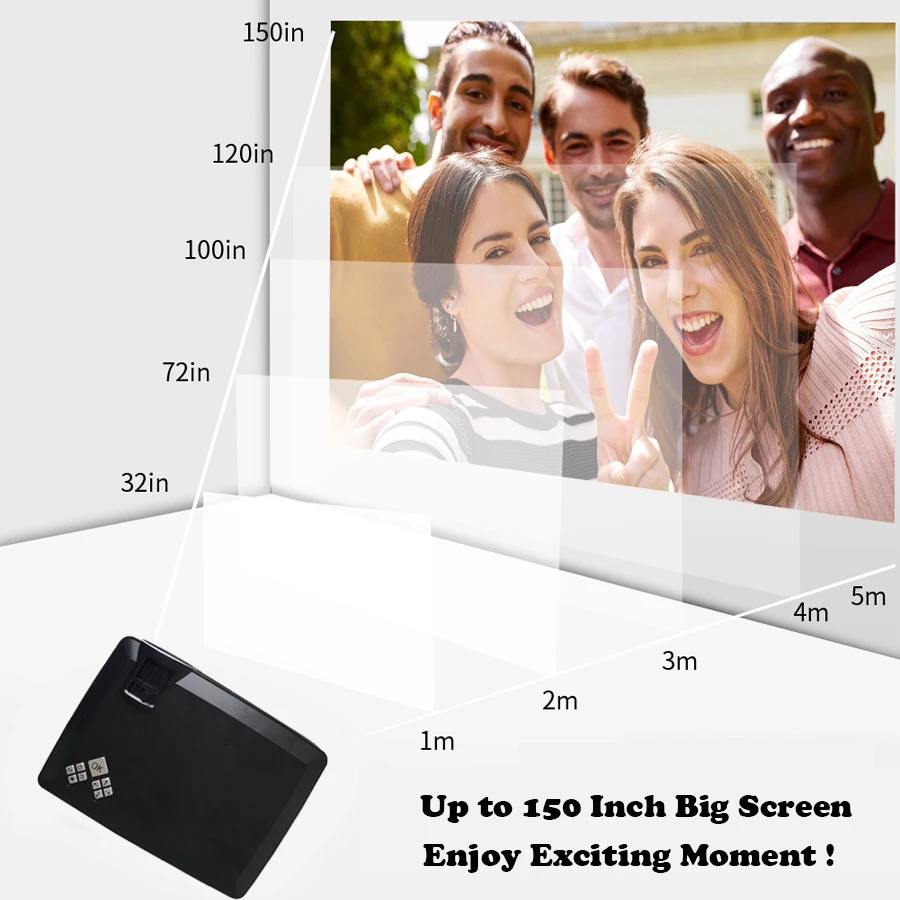 [OEM HOT 720P] Factory Directly selling New Mini Native HD 720p LCD LED Home Theater Projector Cinema Film Movie Video Projector