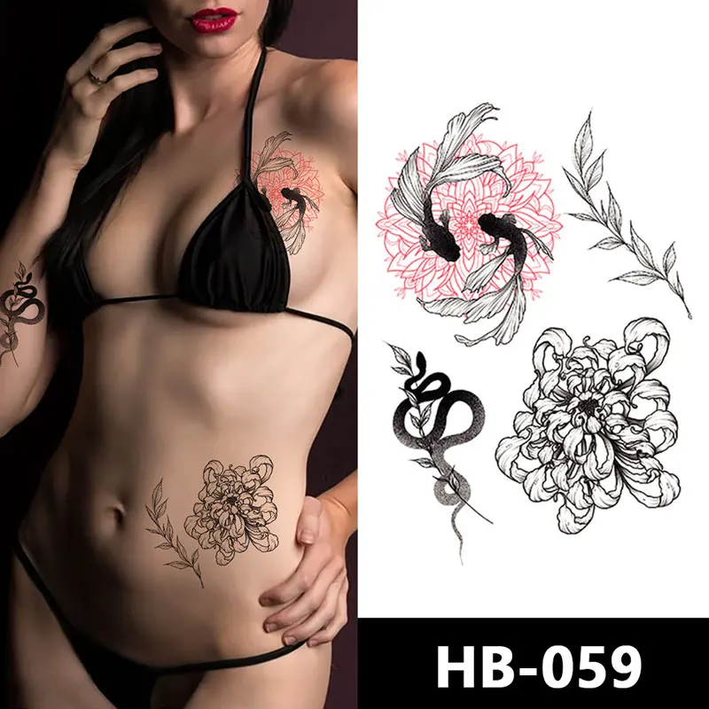 Custom waterproof artificial temporary 148*210mm tattoo sticker for men and women