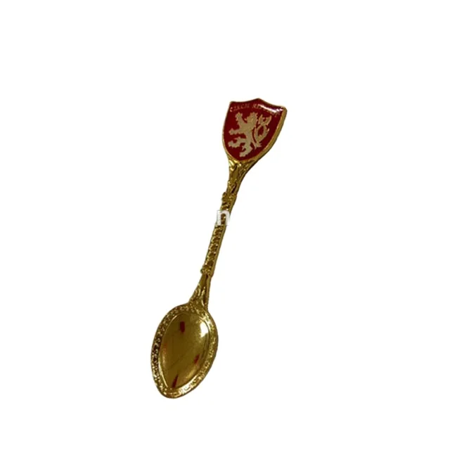 Custom Flag Soft Enamel Gold Souvenir Metal Teaspoon