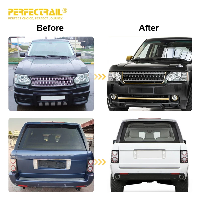 PERFECTRAIL 4x4 Auto Accessories Body Kit For Land Rover Range Rover Vogue 2002-2008 Upgrade to Racing 2010-2012