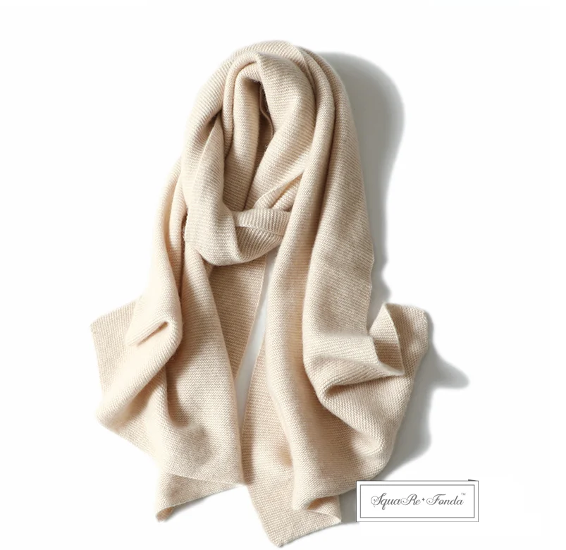 Hot Selling 100% Cashmere Knitted  Scarf Cashmere Scarves For Women.