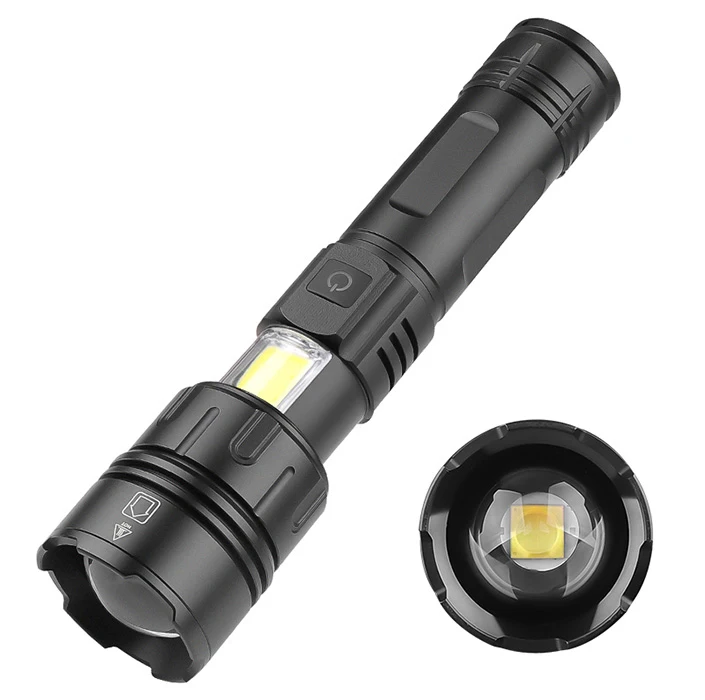 aeternam p70 power bank telescopic zoom attack head waterproof light rechargeable usb led tactical torch light flashlight