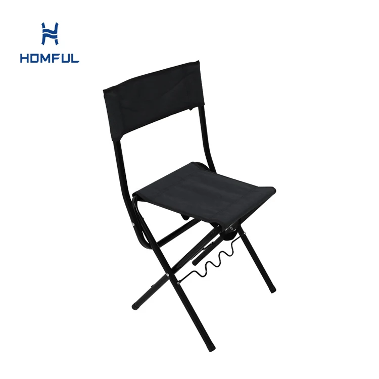 HOMFUL Outdoor Portable Fishing Folding Chair Fishing Seat Fishing Chair With Rod Holder