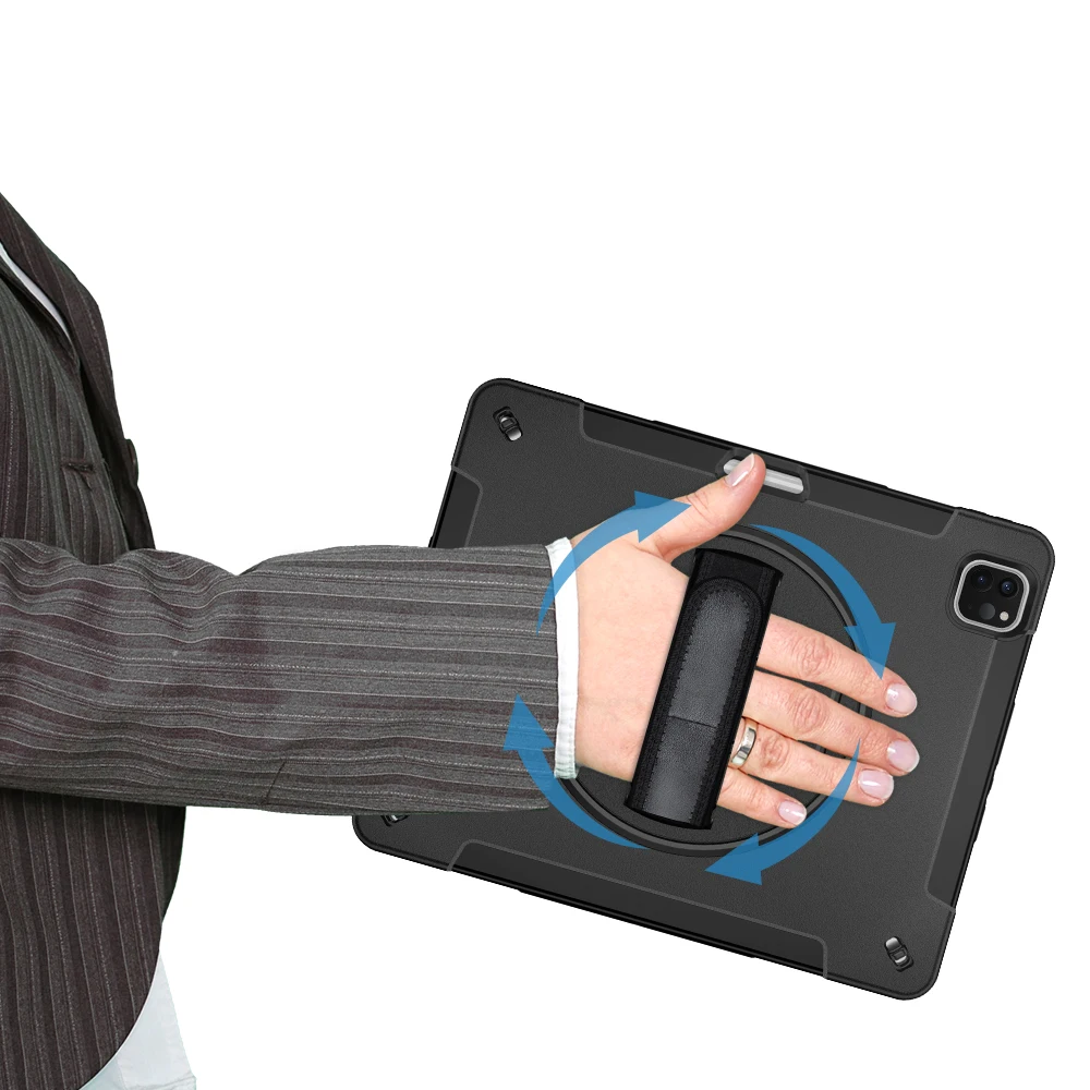  360 градусов вращения ручной ударопрочный чехол Чехлы для планшета IPad 10 2 дюймов iPad
