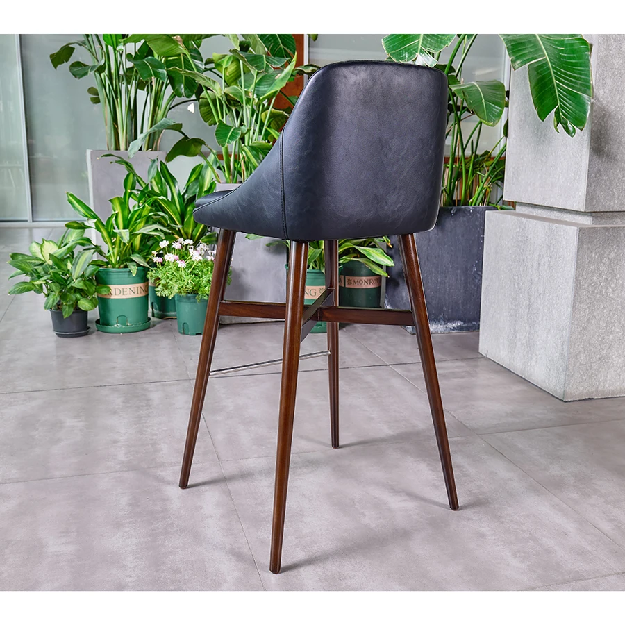 Commercial Barstool Luxury Nordic Design Contemporary Ash Wooden Bar Chair Bar Stool Sillas De Bar
