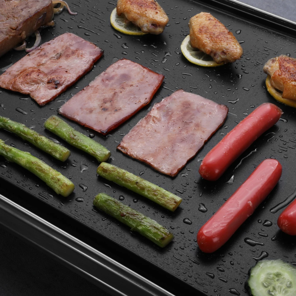 2600w Made In China Electric Smokeless Bbq Barbecue Indoor Press Full Flat Hot Plate Contact Grill