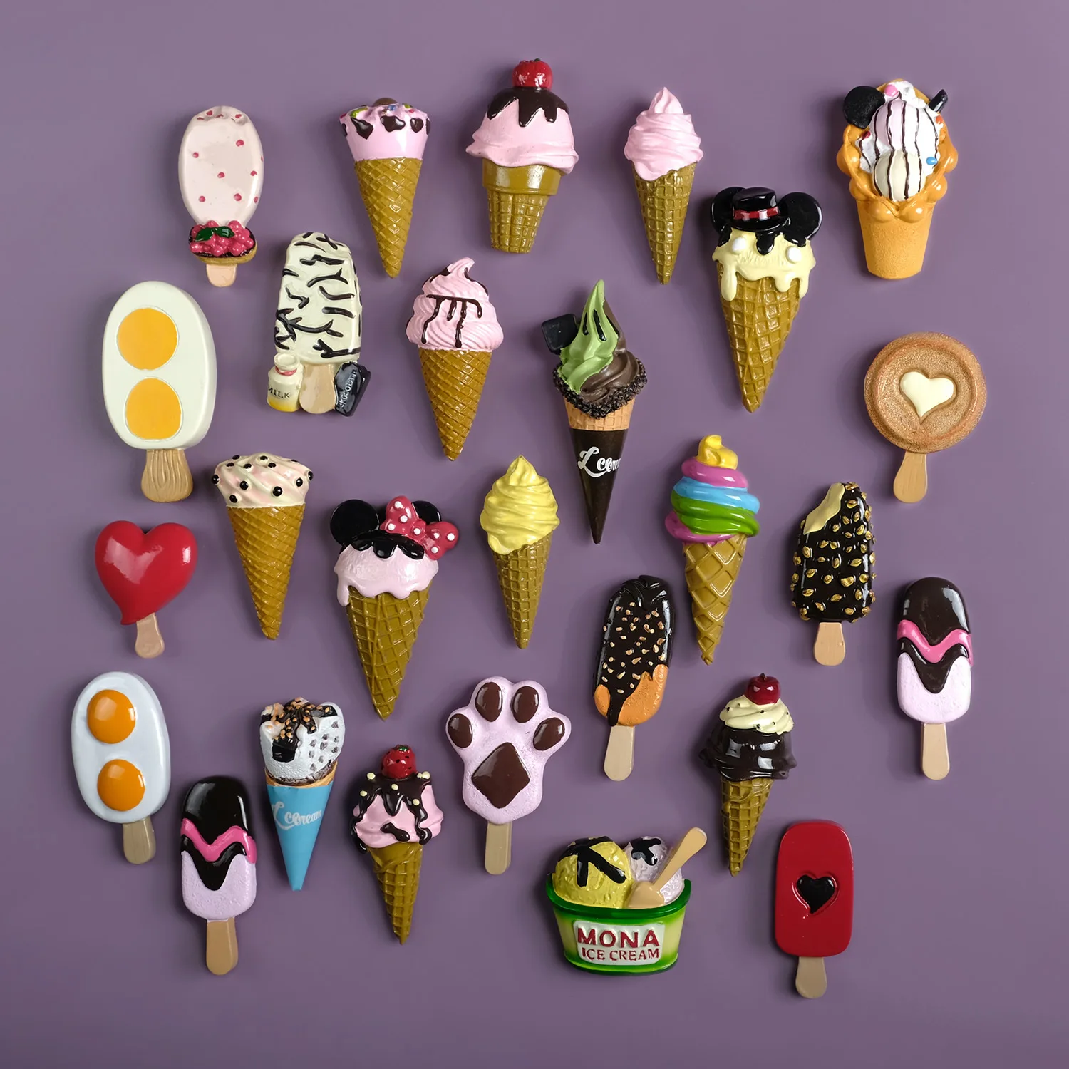 Creative Lovely Cartoon Strawberry Ice Cream Fridge Magnets Chocolate Ice Cream Cone Refrigerator Magnets