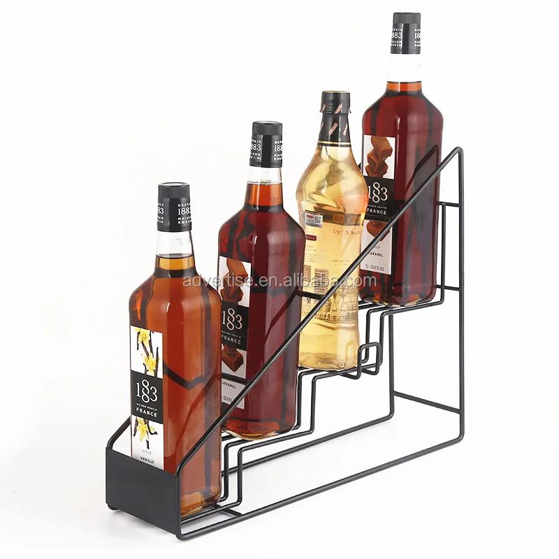 factory wholesales Wine Glass Holder Rack iron syprus Wine Bottle Display Stand