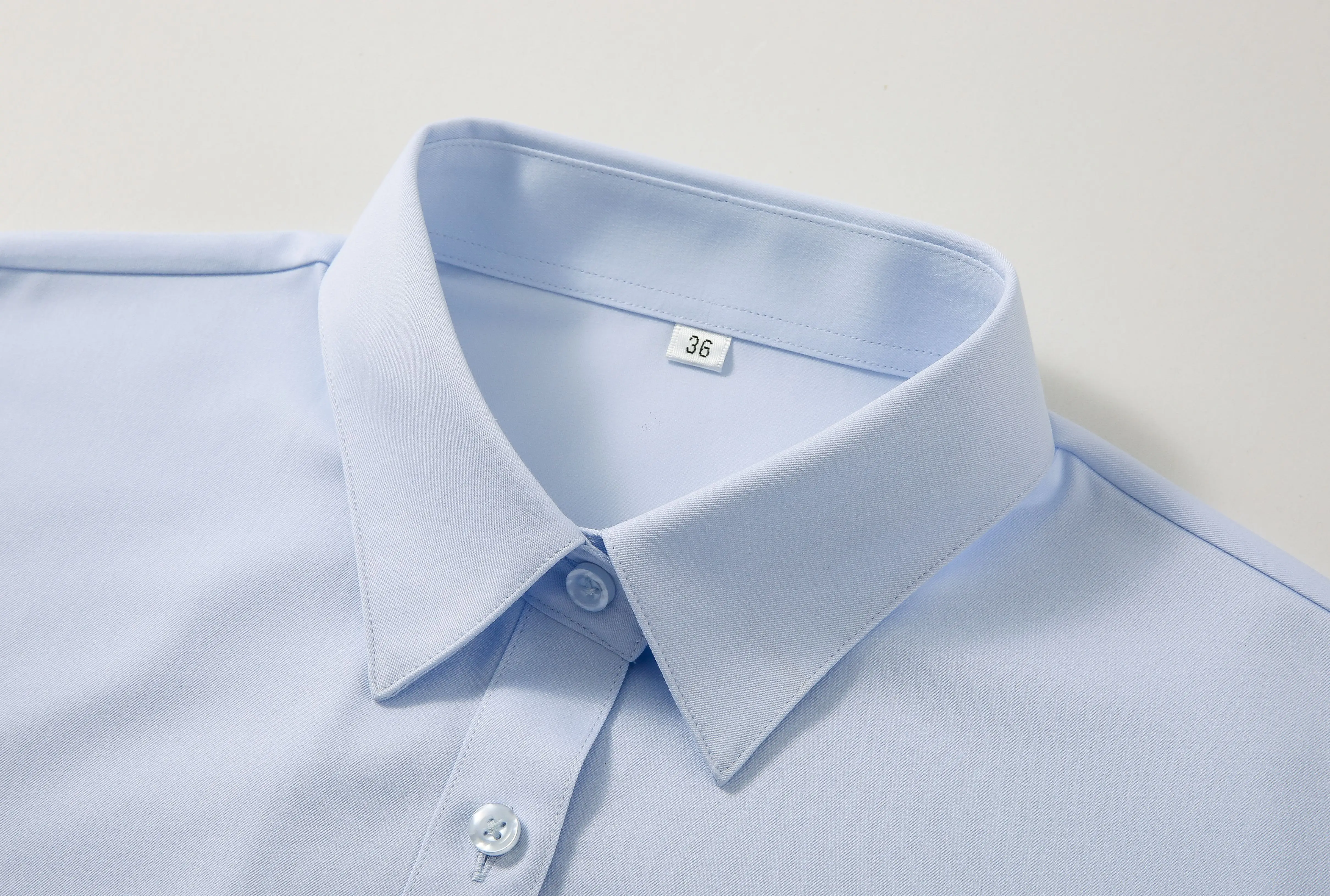 Triple-proof fabric non iron shirts for men bamboo fiber fabric waterproof oil-proof stain-proof white t shirt