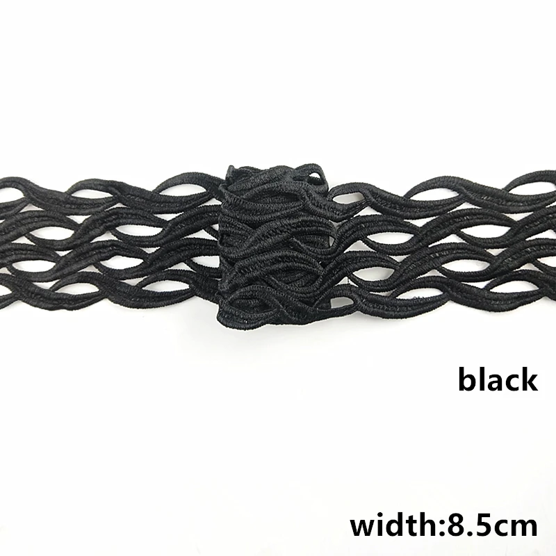 High Quality 8.5 cm Metallic Ribbon Lace New DIY Accessory and Dress Trim Embroidery Lace Decoration with Stock JB66