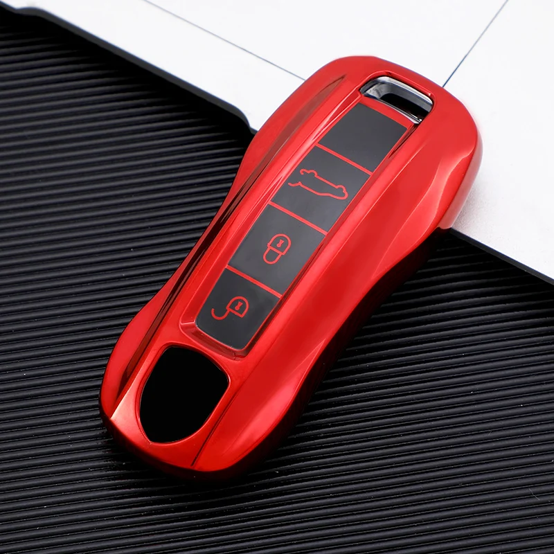 keyshell compatible with Porsche Key fob Cover Case,for Porsche 911 Cayenne Panamera Taycan 718 new Accessories holder protector