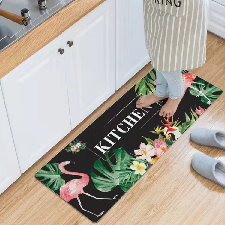 Waterproof Heat Resistant Anti Fatigue PVC Foam Geometric Kitchen Floor Mats