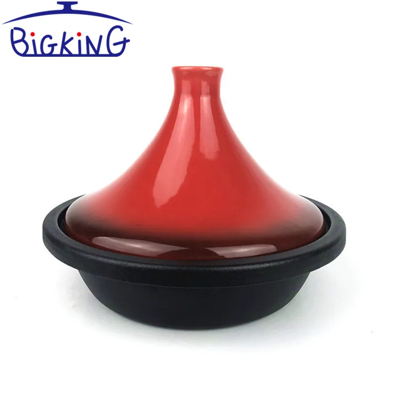 Colorful Enamel Moroccan Cast Iron Tagine Pot 2.5L