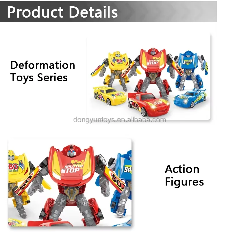Cars Robot Transform Toys Action Figure deformation robot Car toy Assembly STEM Educational Building Vehicles Trucks for kids
