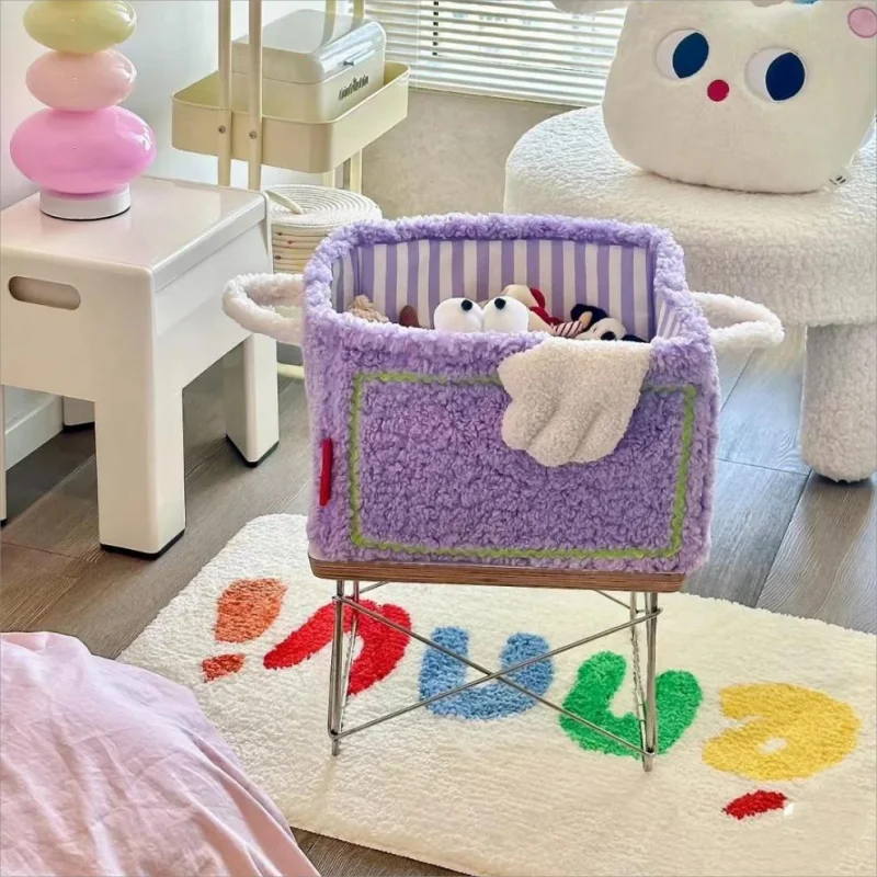 INS hot selling toy cute storage basket miscellaneous snacks toy sorting basket cartoon foldable laundry basket