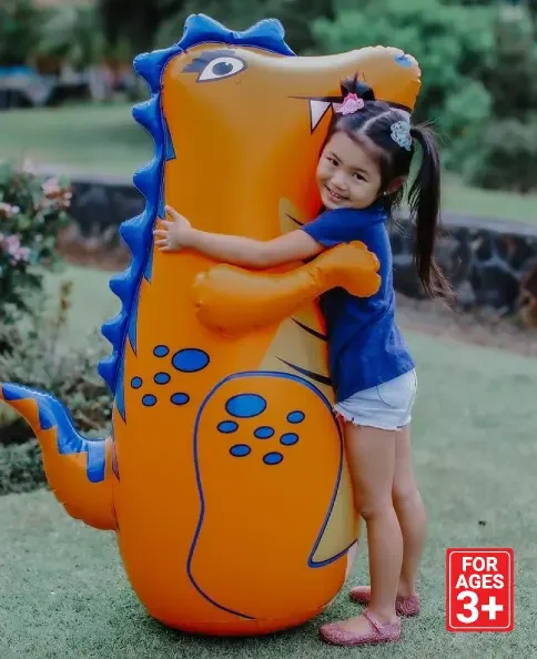 Factory Custom Inflatable Dinosaur Toy with sand Bounce Back Action Indoor Outdoor Party Game