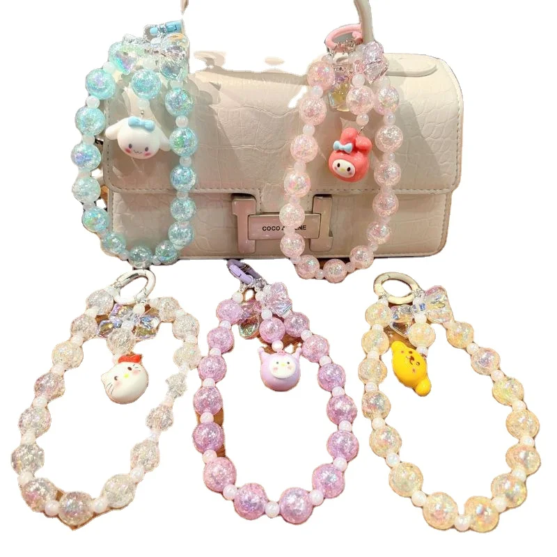 3D Creative Cute Cartoon Mobile Phone Chain Accessories Car Bag Pendant  S Anrio Kuromi Keychain
