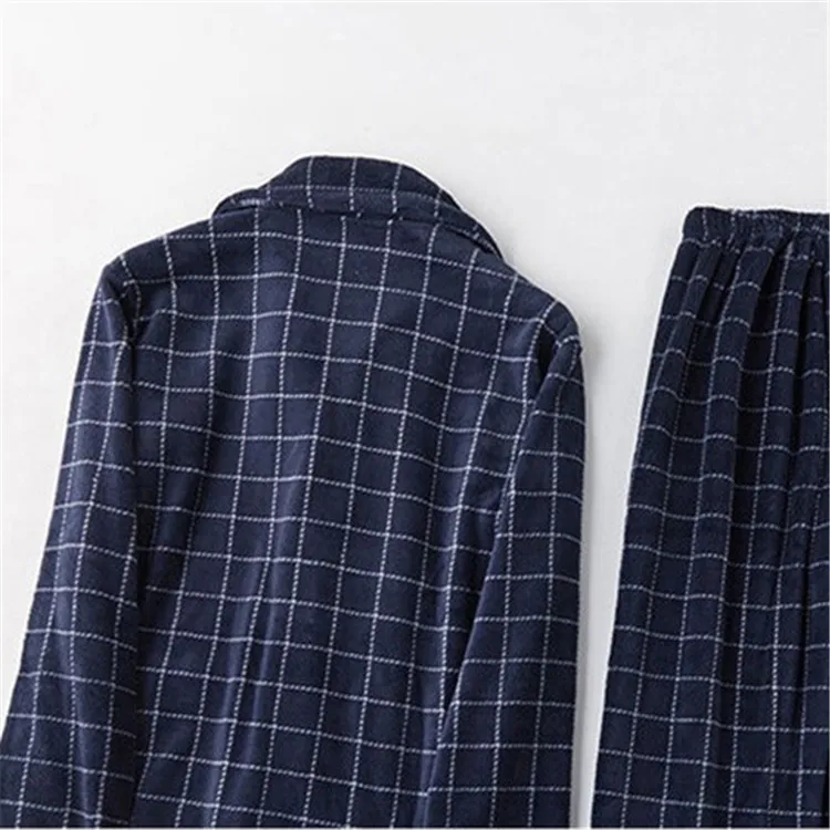 
Wholesale Luxury Comfortable Smooth Vintage Nightgowns Homme Mens Flannel Pyjama 
