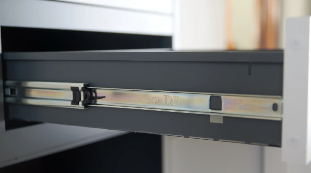 Modern Office Metal furniture 2 Swinging Glass Doors with 2 Drawers File Storage Cabinets