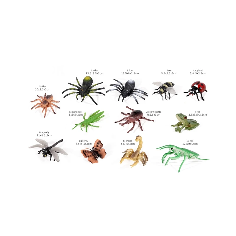 7.5CM Arthropod Animals Model 3D Insect Series Plastic Rubber Yellow Color Scorpion PVC Toy For Sale