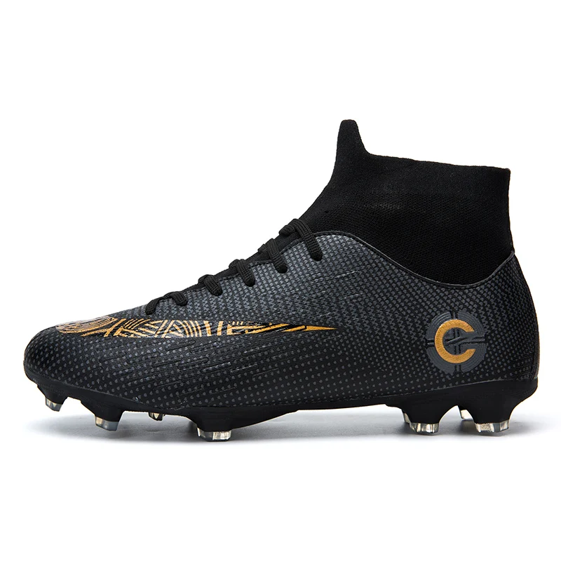 Factory Price Cr7 Football Men High Ankle Turf Cleats Trainings Sport Football Boots Soccer Shoes