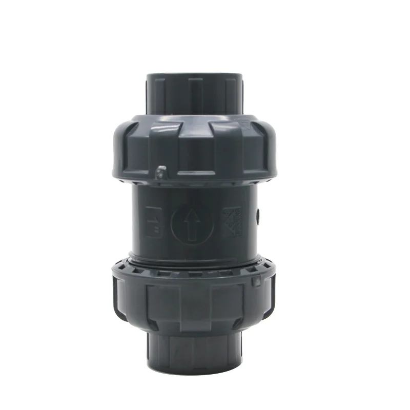 Sanking Quality assurance 20mm-63mm DIN upvc cpvc pvc double union true union farm irrigation check valve