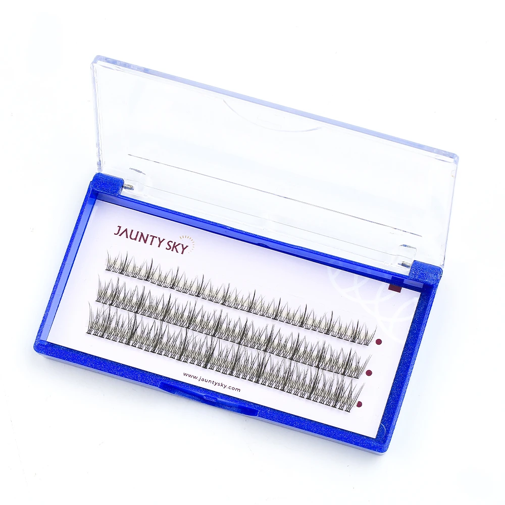 Jaunty Sky 3D Effect Segmented DIY Eyelash Extensions High Quality Super Soft False Mink Color Eyelashes Cluster Eyelashes Kits