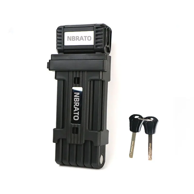 logo customiztion Bicycle Scooter Motorcycle Folding Steel  85mm heavy duty bike folding locks with Mounting Bracket