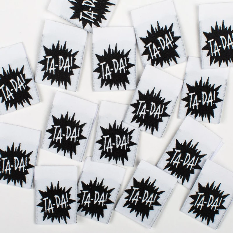 factory bag shoe custom recycled fabric woven label for clothing 3M sticker iron on tag sticky self adhesive label for garment