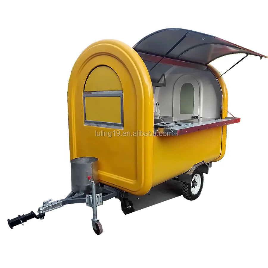 
New street food vending cart / electric luling food truck / Hot dog Ice cream Hamburger mobile food trailer sale 