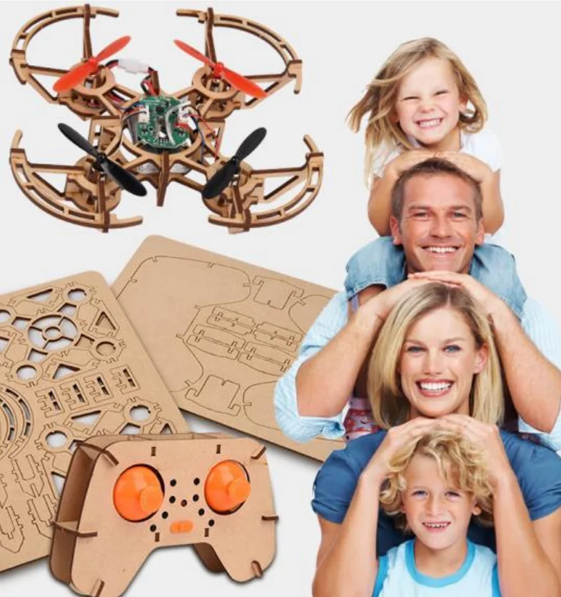 DIY Drone Kit HS109 Educational Toys for Kids Student Education RC Drone Self assembly kit flash light remote control quadcopter