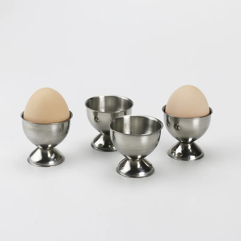 Kitchen Tool Stainless Steel Egg Tray Egg Cup Holder Set for Soft Boiled Eggs