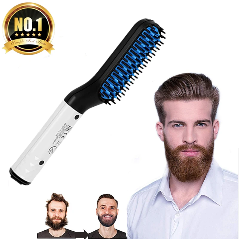 Hot Sale Quick Styler Straightening Electric beard and hair Curler grooming kit straightener For Mens eco friendly beard comb
