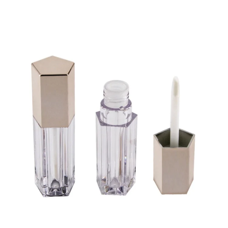 
Online in stock rose gold 5 ml empty pentagon lipgloss tube 