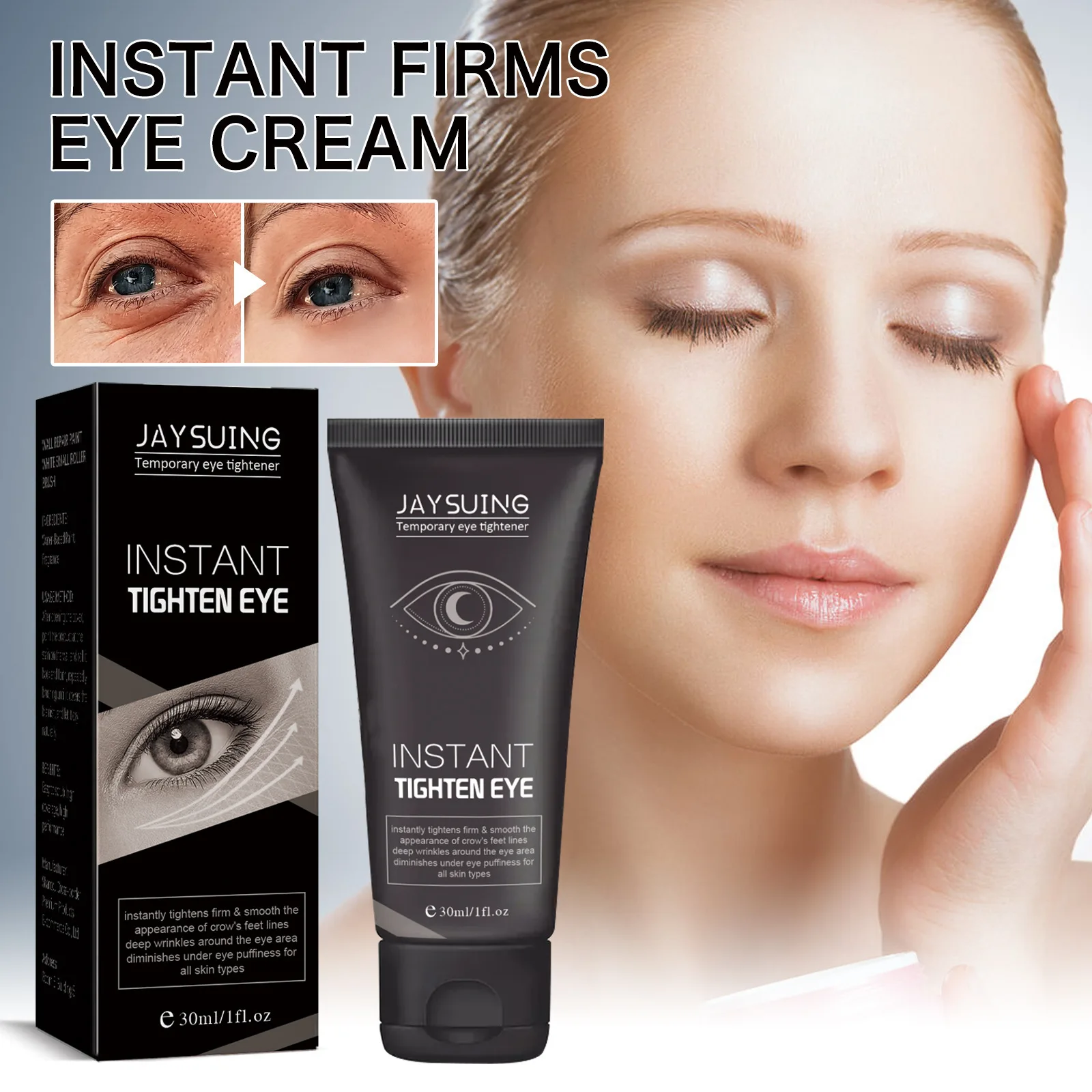 Jaysuing Private Label Eye Care Cream Instant Eye Lift Cream Bags Reduces Wrinkles Under Lifting Firming Anti-aging Moisturizing