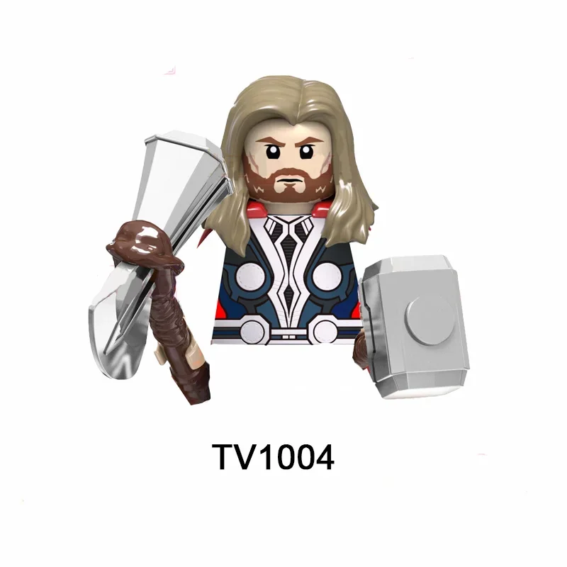 TV6201 Super Heroes Iron Black Wanda Maximoff Thor Panther Man Doc Strange Mini Building Block Figure Kids Collect Plastic Toy