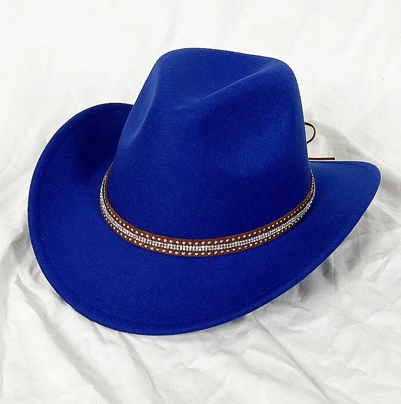 Felt Cowboy Hats Western Fedora mexican Cowboy Hats for Women Men Fall Winter Fashion